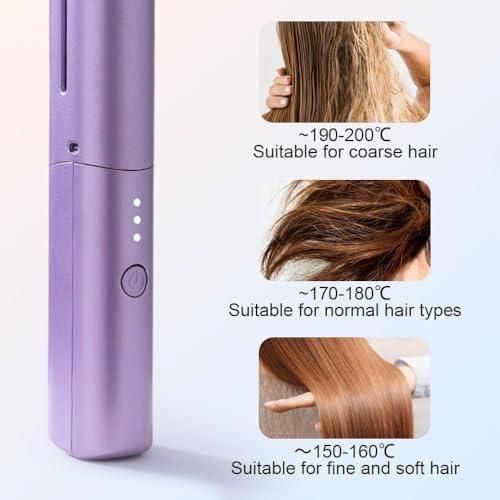 LuxeGlide Wireless Hair Straightener Brush